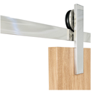 Ver imagem 1 de Kit Porta de Correr Roldana Aparente Trilho Polido 2 Metros