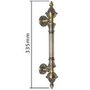 Ver mais imagens de Puxador Duplo Classic 335mm Bronze Antigo Porta Pivotante Correr Passagem Madeira Vidro Rústico