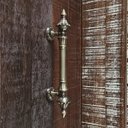Ver imagem 6 de Puxador Duplo Classic 335mm Bronze Antigo Porta Pivotante Correr Passagem Madeira Vidro Rústico