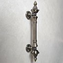 Ver imagem 4 de Puxador Duplo Classic 335mm Bronze Antigo Porta Pivotante Correr Passagem Madeira Vidro Rústico