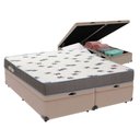 Ver imagem 1 de Cama Box Queen com Bau Ortobom D33 Light Bege