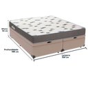 Ver imagem 3 de Cama Box Queen com Bau Ortobom D33 Light Bege