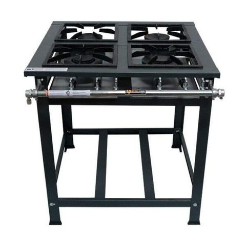 Fogão Industrial P7 4 Bocas Baixa Pressão 2QS 2QD - MetalFour