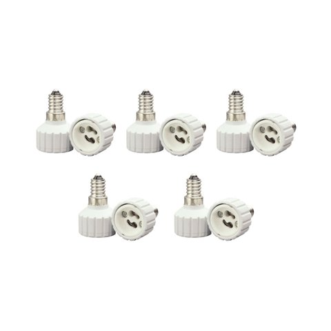 Kit 05 Adaptadores E14 para Lâmpada GU10 LP111 Bella