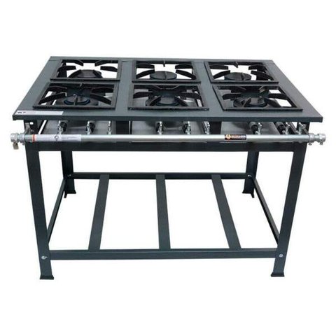 Fogão Industrial P7 6 Bocas Baixa Pressão 6QD - MetalFour