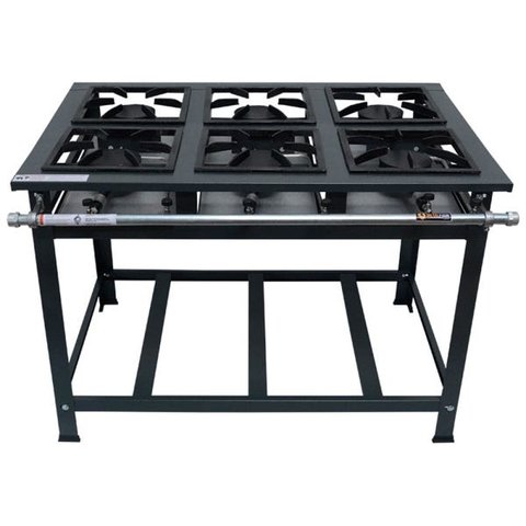 Fogão Industrial 6 Bocas 30x30 Alta Pressão P7 Lux - MetalFour