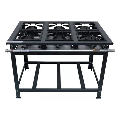 Fogão Industrial 8 Bocas 30x30 Alta Pressão P7 Lux - MetalFour