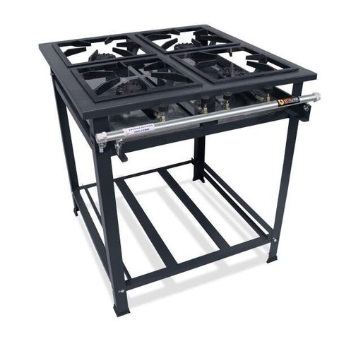 Fogão Industrial 4 Bocas 30x30 Alta Pressão P5 Compact - MetalFour