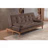 Sofá Cama Toronto Veludo Marron - Nel Estofados - 1