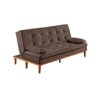 Sofá Cama Toronto Veludo Marron - Nel Estofados - 4
