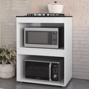 Ver imagem 5 de Balcão para Cooktop e Forno Microondas 75cm Adriana Branco - Ajl Móveis