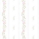 Ver imagem 2 de Papel de Parede Listrado Floral Aquarela Fundo Branco ( Auto Adesivo Fosco )