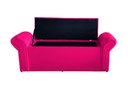 Ver imagem 3 de Kit Realeza Cabeceira de Cama Box e Calçadeira Baú Casal 140 Cm Suede Rosa Pink Eli Móveis