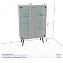 Ver imagem 3 de Cristaleira 2 Portas com Porta Garrafas Retrô Módena Móveis Bechara