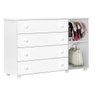Cômoda Marfim 4 Gavetas Branco Acetinado - 5