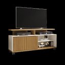 Ver imagem 1 de Rack para Tv Zagrebe Cinomomo Of White Ripado