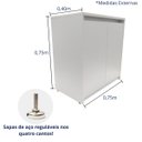 Ver imagem 4 de Armário Pequeno Multiuso Duas Portas Branco