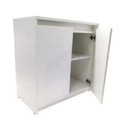Armário Pequeno Multiuso Duas Portas Branco - 1