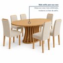 Ver mais imagens de Conjunto de Sala de Jantar 6 Lugares com Mesa Orgânica MDF 180x90cm Cinamomo