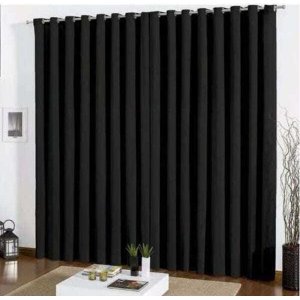 Cortina Preta para Sala/Quarto 300x250 para varão - FABRITEX ENXOVAIS