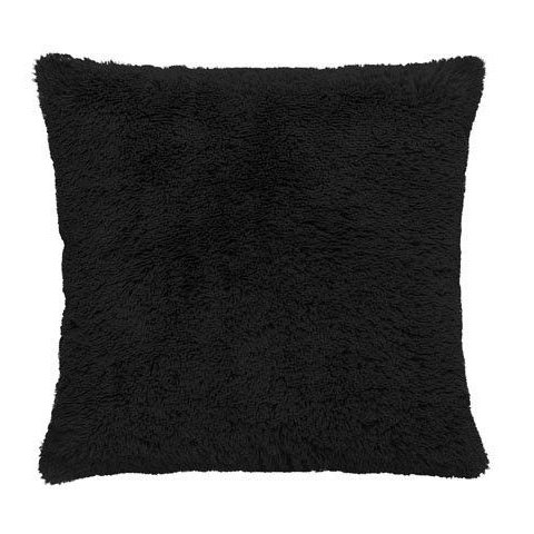 Capa de Almofada Pelúcia Preto 45x45cm