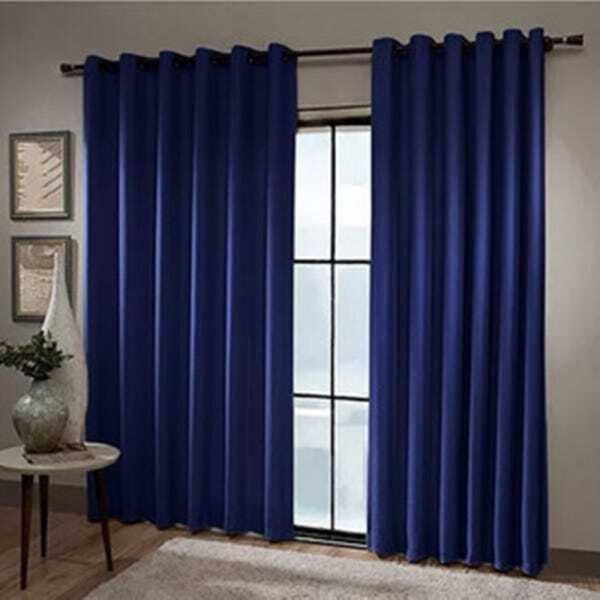 Cortina Azul-Royal para Sala /Quarto 300x250 para varão - FABRITEX ENXOVAIS