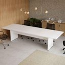 Ver imagem 2 de Mesa de Reunião 08 Lugares 3,00m X 1,10m com Tampo Bipartido 100% Mdf Escritório F5 Office Cor: