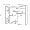Ver imagem 4 de Guarda Roupa Casal Modulado Completo Lorena M07 Freijó/off White - Mpozenato