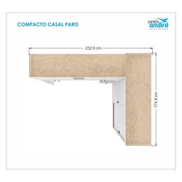 Quarto Completo Compacto Casal Paris Santos Andirá - 2