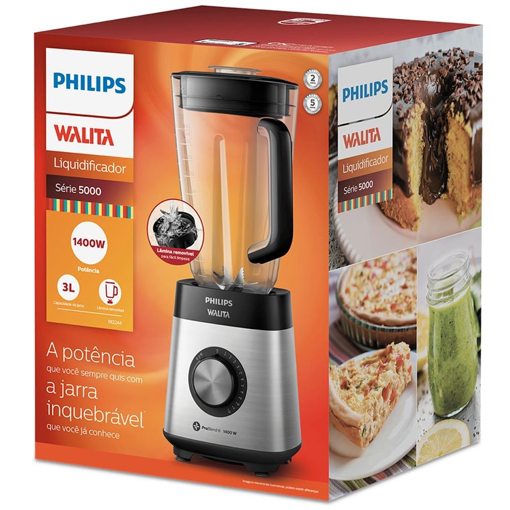 Liquidificador Philips Walita RI2244 Inox 1400W com 12 Velocidades - 9