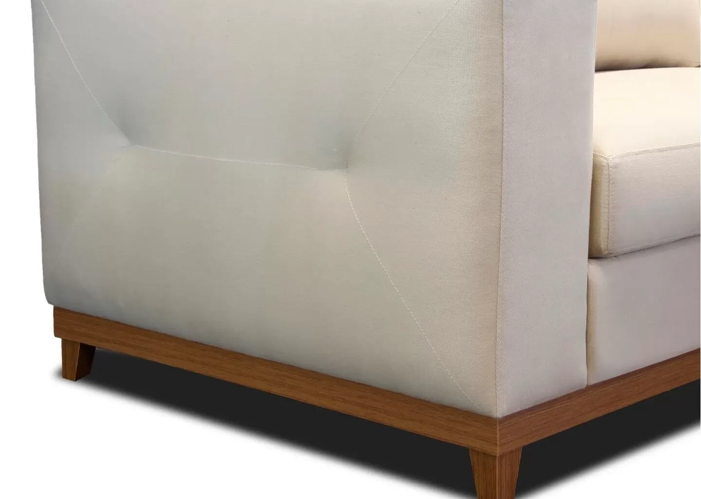 Ver imagem 4 de Sofá 6 Lugares de Canto em L, 2,93m X 2,00m com Base em Mdf, Revestimento em Sarja Bege