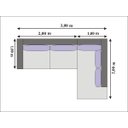 Ver imagem 2 de Sofá 6 Lugares de Canto em L, 2,93m X 2,00m com Base em Mdf, Revestimento em Sarja Bege