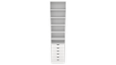 Ver imagem 1 de Armário Colmeia Mirela M37 100% Mdf (closet Lojas Roupeiro) Vetorial Móveis Branco