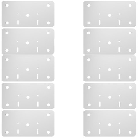 10 Placas Reparo para Dobradiças Porta Armário 1 Lado F.rtg