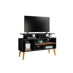 Rack Lion com Nichos e Prateleiras – Organização Prática:preto/canela - 4