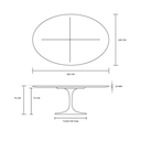 Ver imagem 2 de Mesa Saarinen Oval 180x100cm Madeira Base Branca Tampo Freijó