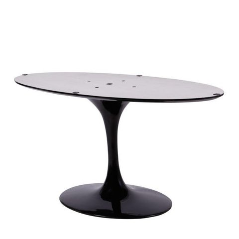 Base de Mesa de Jantar Saarinen Oval para Tampo 120x80cm Preto