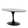 Base de Mesa de Jantar Saarinen Oval para Tampo 120x80cm Preto - 1