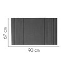 Ver imagem 2 de Painel Estofada Grécia 90cm Solteiro Para Cama Box Quarto Linho Cinza - Gat Magazine