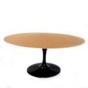 Ver imagem 1 de Mesa Saarinen Oval 198x122cm Madeira Base Preta Freijó