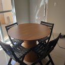 Ver imagem 3 de Mesa de Jantar Cone 90cm Base Madeira Freijó Tampo Freijó Freijó