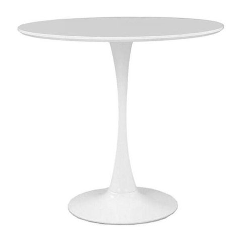 Mesa Lateral Saarinen 41 cm Madeira Laqueada Laca Branca
