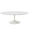 Mesa Saarinen Oval 120x80cm Madeira Base Branca Laca Branca - 2