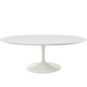 Ver imagem 2 de Mesa Saarinen Oval 120x80cm Madeira Base Branca Laca Branca
