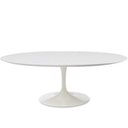 Ver imagem 2 de Mesa Saarinen Oval 120x80cm Madeira Base Branca Laca Branca
