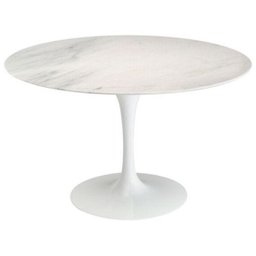 Mesa de Jantar Saarinen Redonda 100cm Mármore Branco Extra Branco Extra - 1