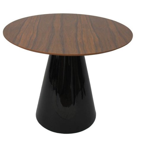 Mesa de Jantar Cone 150cm Base Preta Pau Ferro