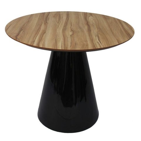 Mesa de Jantar Cone 150cm Base Preta Nogueira