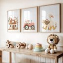 Ver imagem 2 de Kit 3 Quadros Decorativos Infantil - Turminha do Sítio NO2 - 40x60 - Moldura Madeira