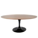 Ver imagem 1 de Mesa de Jantar Saarinen Oval 198x122cm Madeira Base Preta Imbuia
